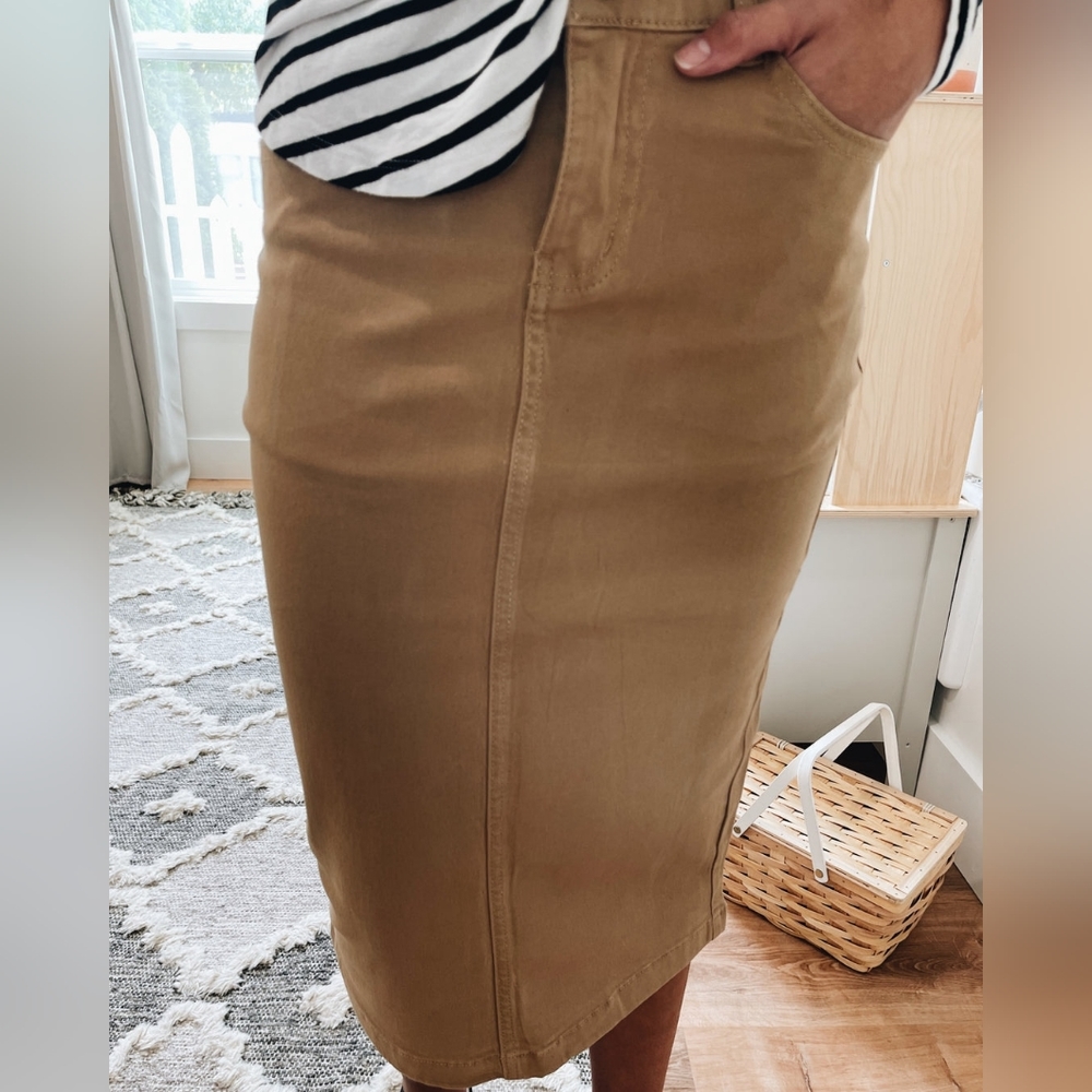 Be Girl Khaki Denim Skirt